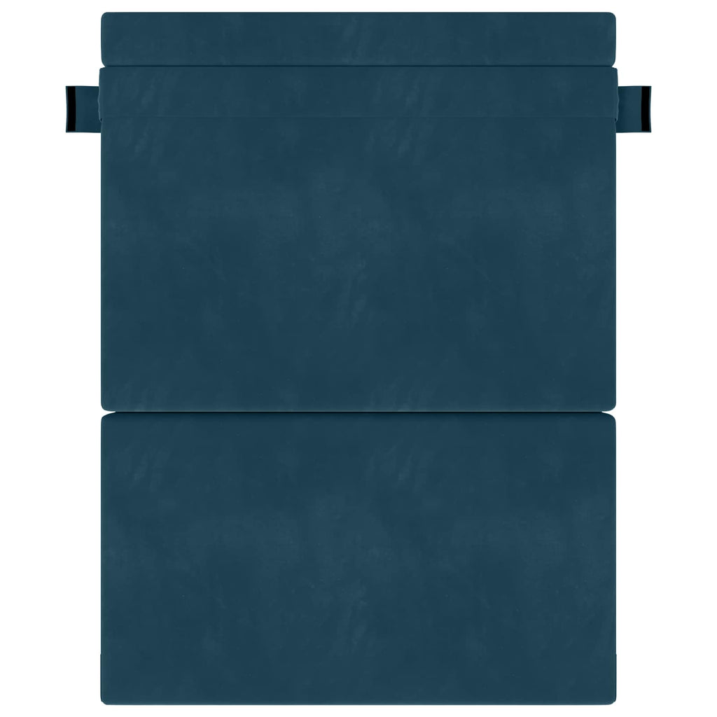Κρεβάτι Καναπέ Αναδιπλούμενο Μπλε 152 x 86,5 x 60 εκ. Ύφασμα – εικόνα προϊόντος 3