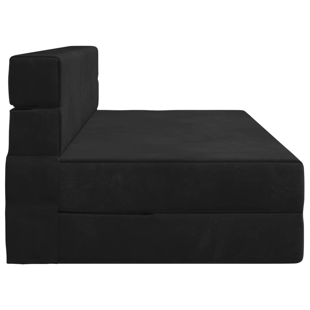 Κρεβάτι Καναπέ Αναδιπλούμενο Μαύρο 152 x 86,5 x 60 εκ. Ύφασμα – εικόνα προϊόντος 4