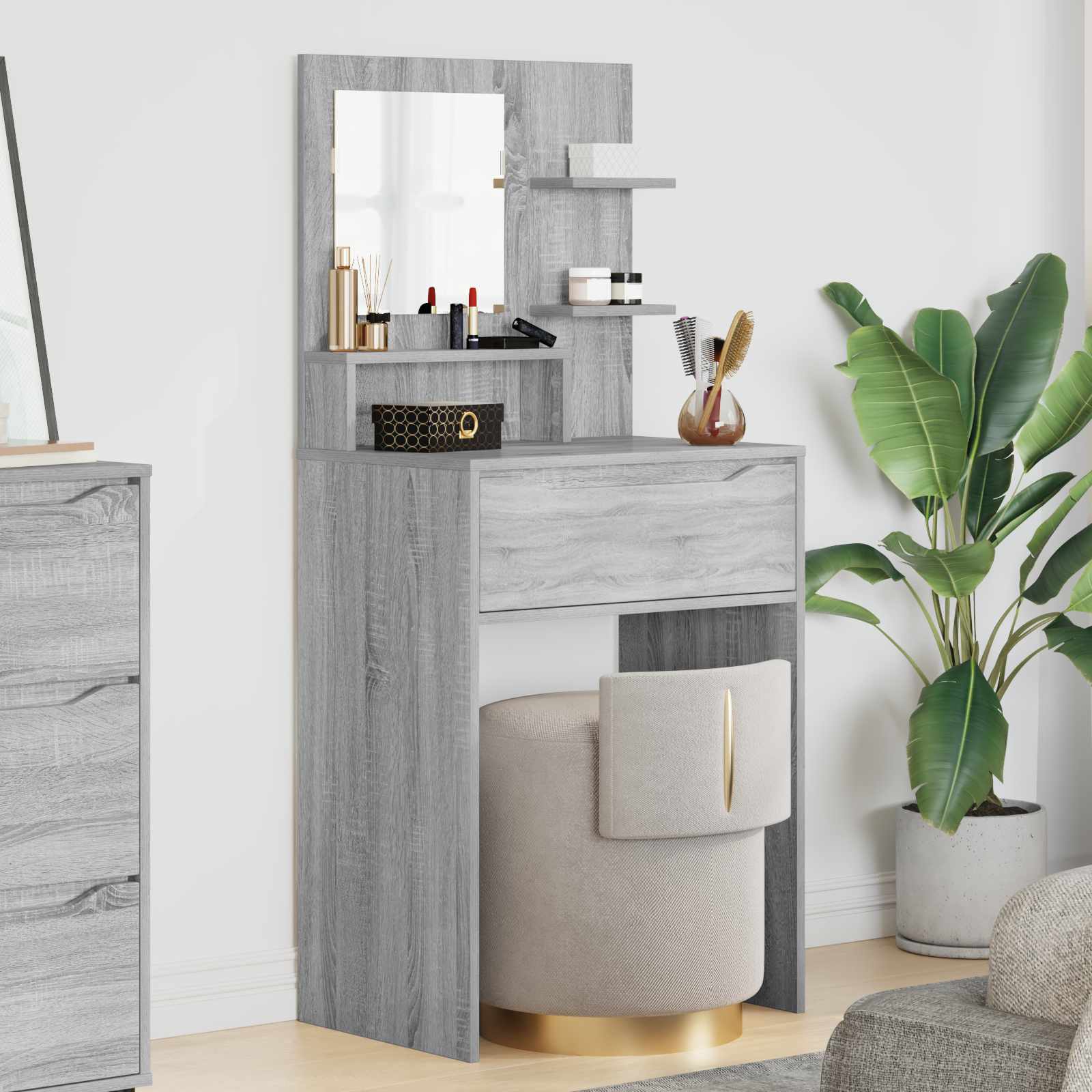 Τραπέζια Ντυσίματος Κρεβατοκάμαρας Γκρίζο Σονομα