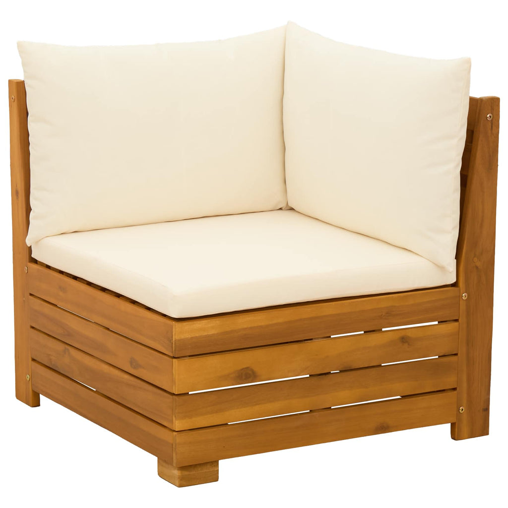 4 τμχ. Σειρά Καναπέ Εξωτερικού Στερεό Ξύλο Ακακίας Καφέ