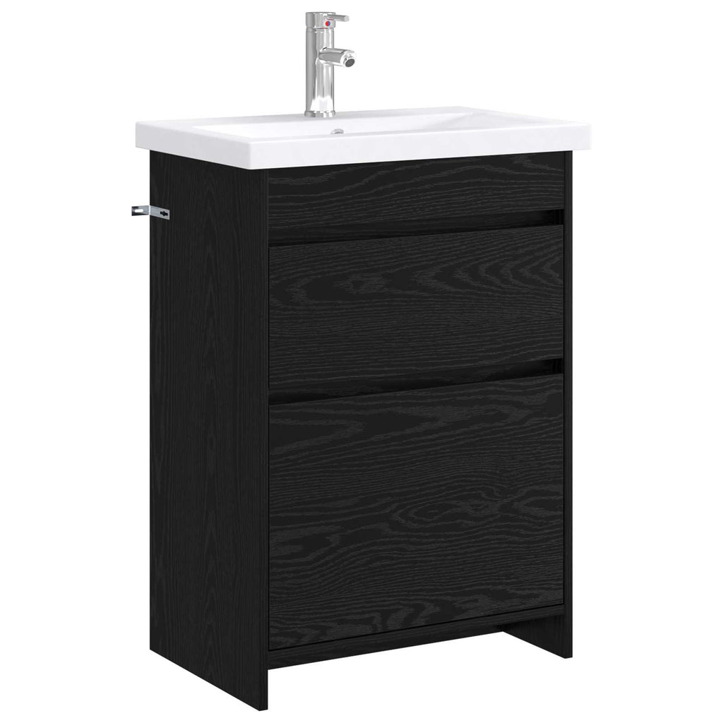 Σετ Επίπλων Μπάνιου Μαύρη Δρυς 61 x 40 x 84,5 εκ