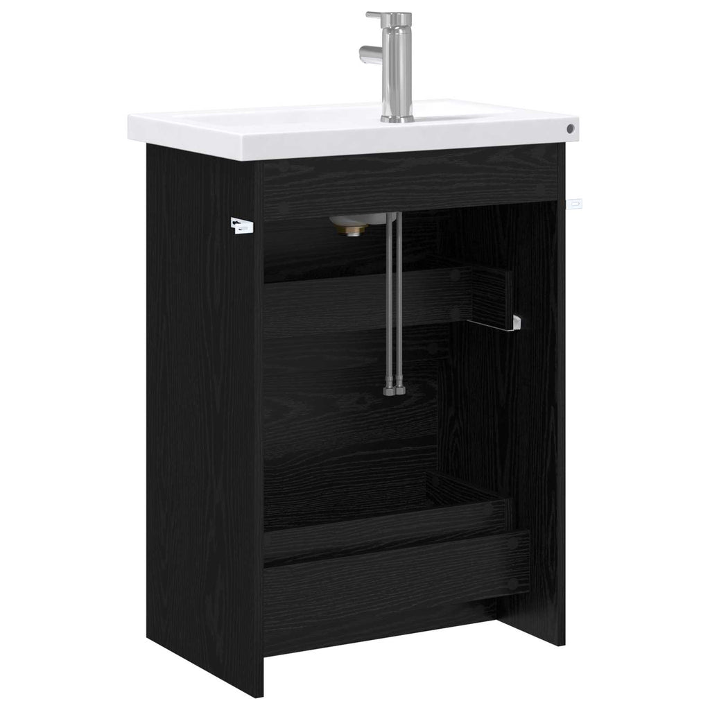 Σετ Επίπλων Μπάνιου Μαύρη Δρυς 61 x 40 x 84,5 εκ