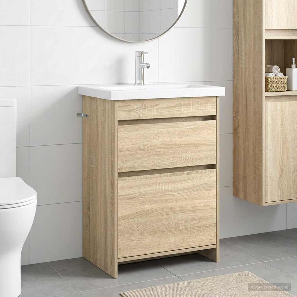 Σετ Επίπλων Μπάνιου Sonoma Δρυς 61 x 40 x 84,5 εκ