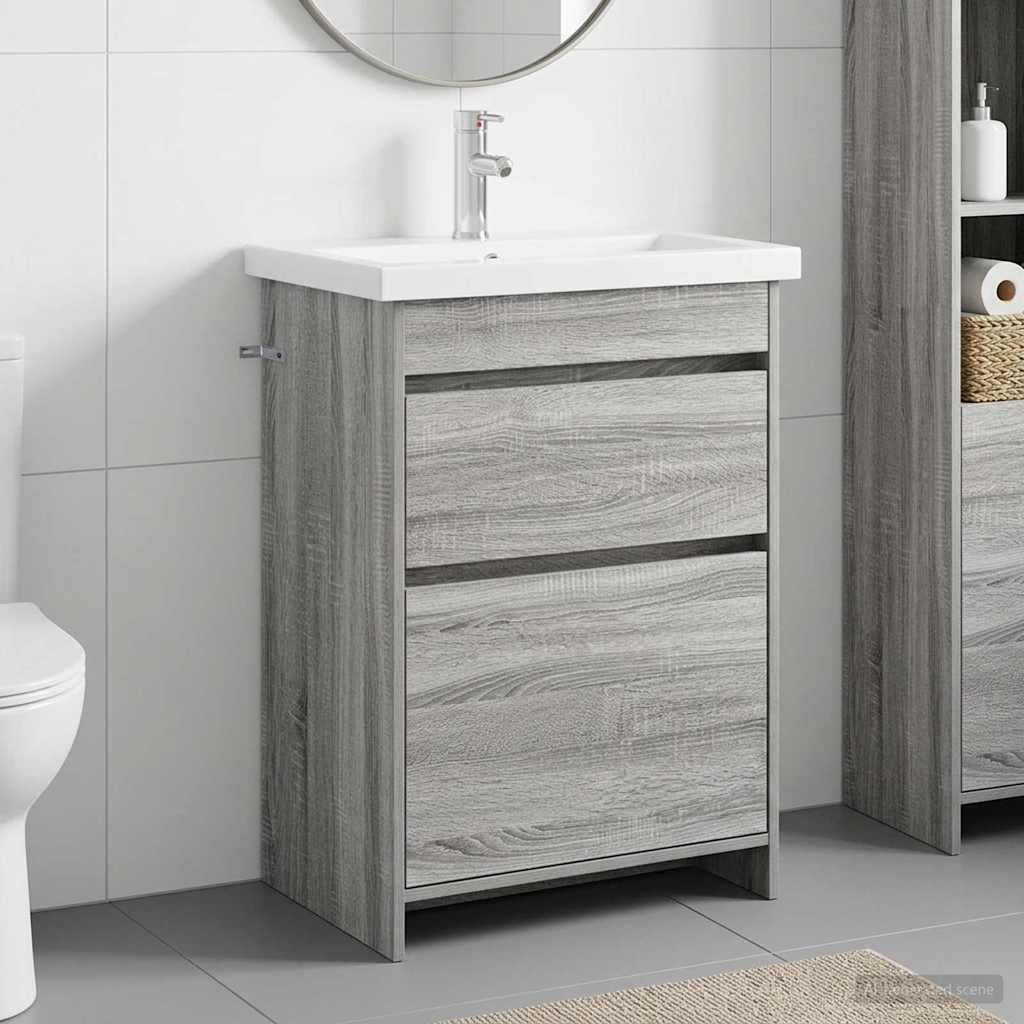 Σετ Επίπλων Μπάνιου Γκρι Sonoma 61 x 40 x 84,5 εκ