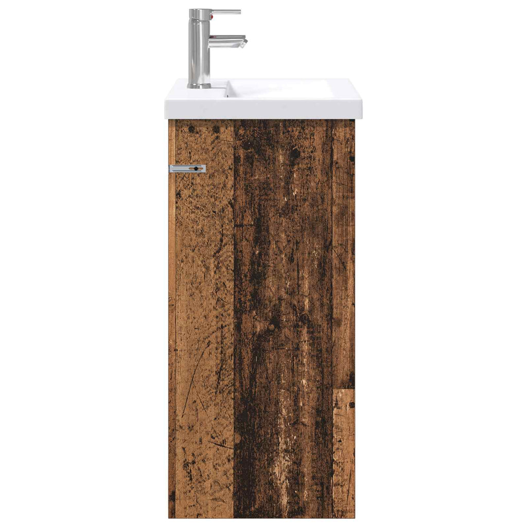 Σετ Επίπλων Μπάνιου Παλαιωμένο ξύλο 61 x 40 x 84,5 εκ
