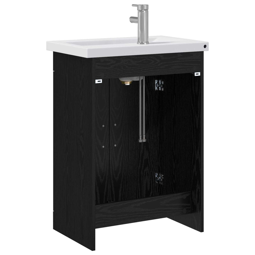 Σετ Επίπλων Μπάνιου Μαύρη Δρυς 61 x 40 x 84,5 εκ