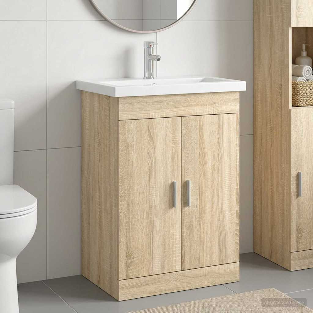 Σετ Επίπλων Μπάνιου Sonoma Δρυς 61 x 40 x 84,5 εκ
