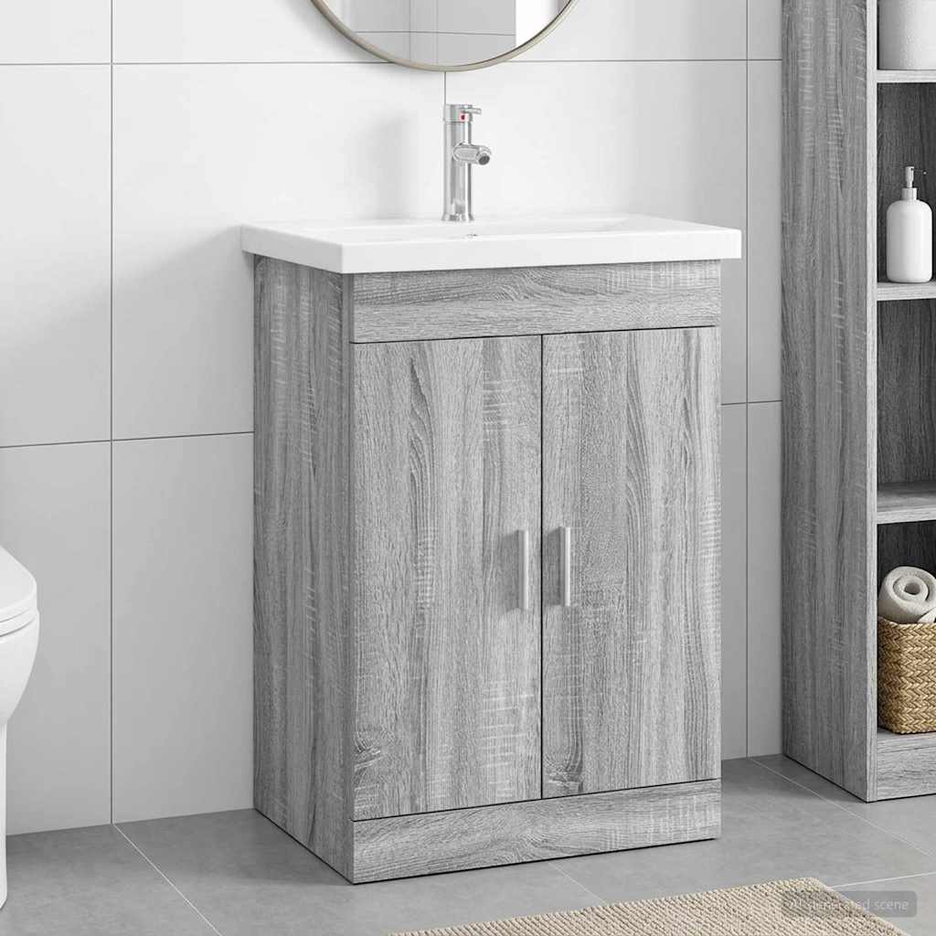 Σετ Επίπλων Μπάνιου Γκρι Sonoma 61 x 40 x 84,5 εκ