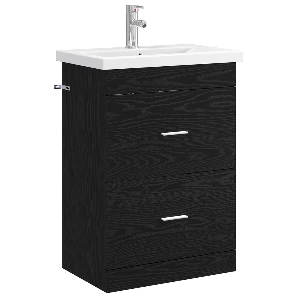 Σετ Επίπλων Μπάνιου Μαύρη Δρυς 61 x 40 x 84,5 εκ