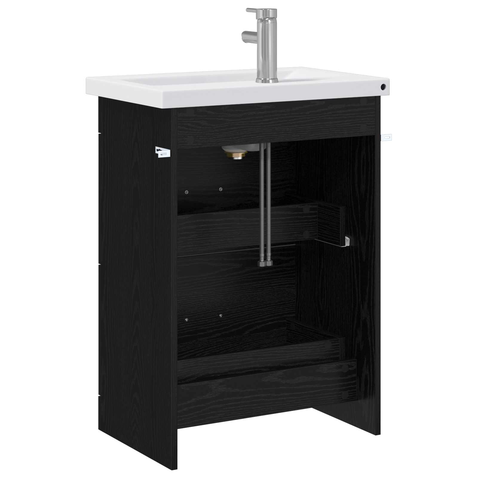 Σετ Επίπλων Μπάνιου Μαύρη Δρυς 61 x 40 x 84,5 εκ