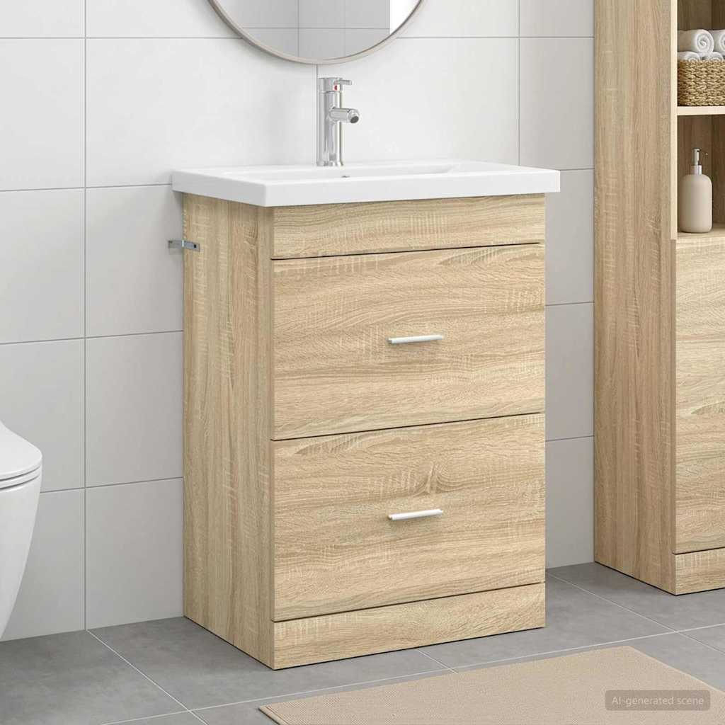 Σετ Επίπλων Μπάνιου Sonoma Δρυς 61 x 40 x 84,5 εκ