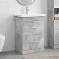 Σετ Επίπλων Μπάνιου Γκρι Σκυροδέματος 61 x 40 x 84,5 εκ