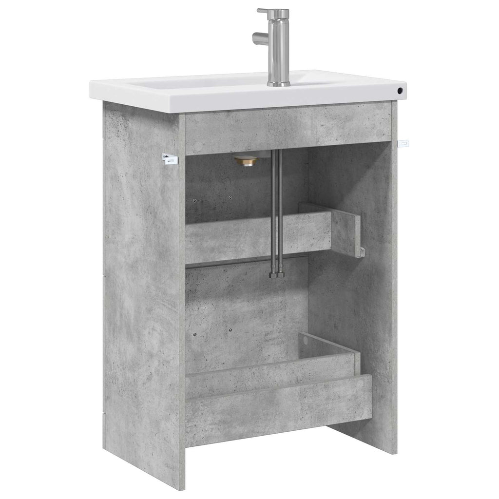 Σετ Επίπλων Μπάνιου Γκρι Σκυροδέματος 61 x 40 x 84,5 εκ