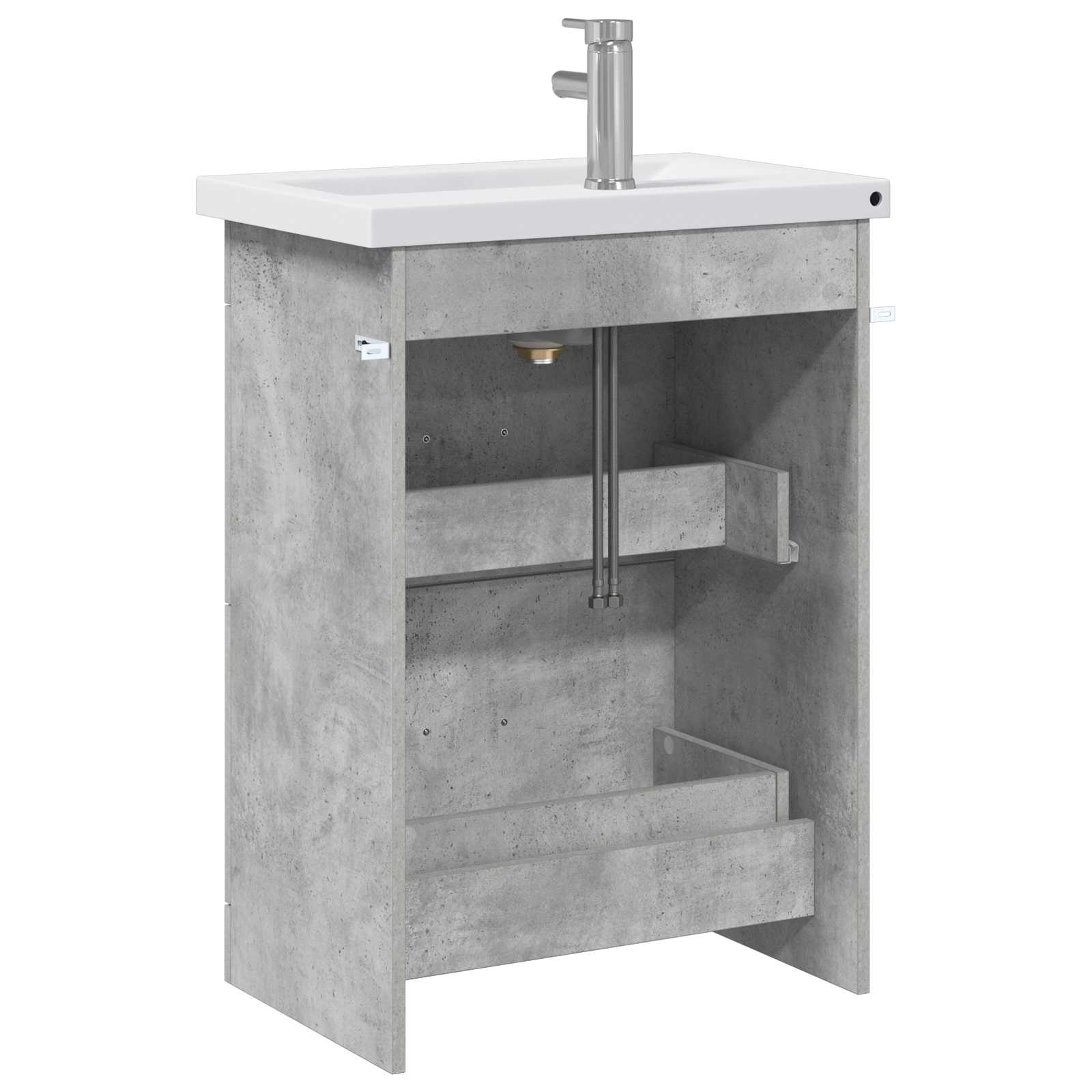 Σετ Επίπλων Μπάνιου Γκρι Σκυροδέματος 61 x 40 x 84,5 εκ