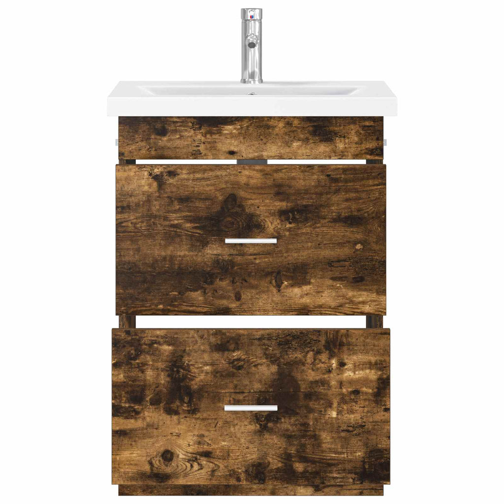 Σετ Επίπλων Μπάνιου Καπνισμένο Ξύλο Δρυός 61 x 40 x 84,5 εκ