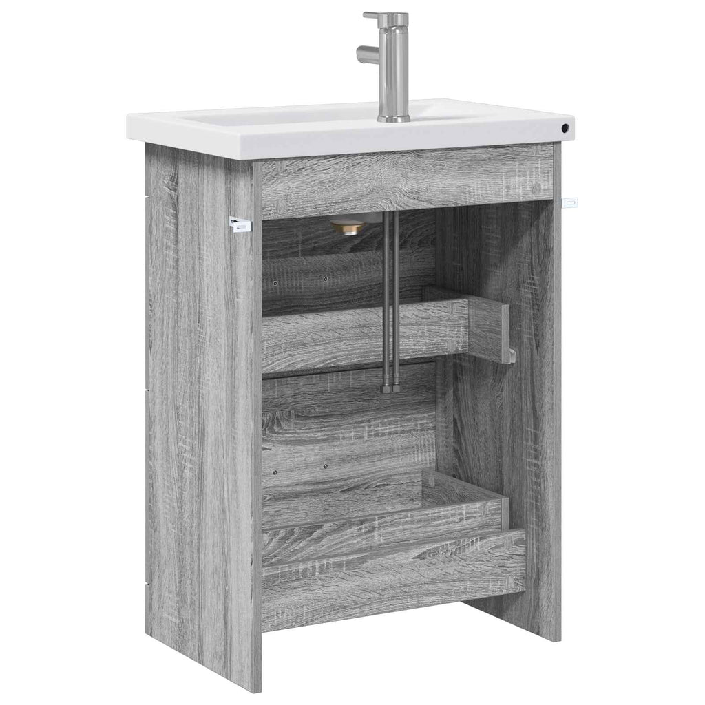 Σετ Επίπλων Μπάνιου Γκρι Sonoma 61 x 40 x 84,5 εκ
