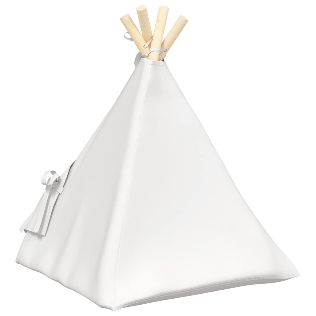 Teepee για κατοικίδια με μαξιλάρι Λευκό 40 x 40 x 50 cm