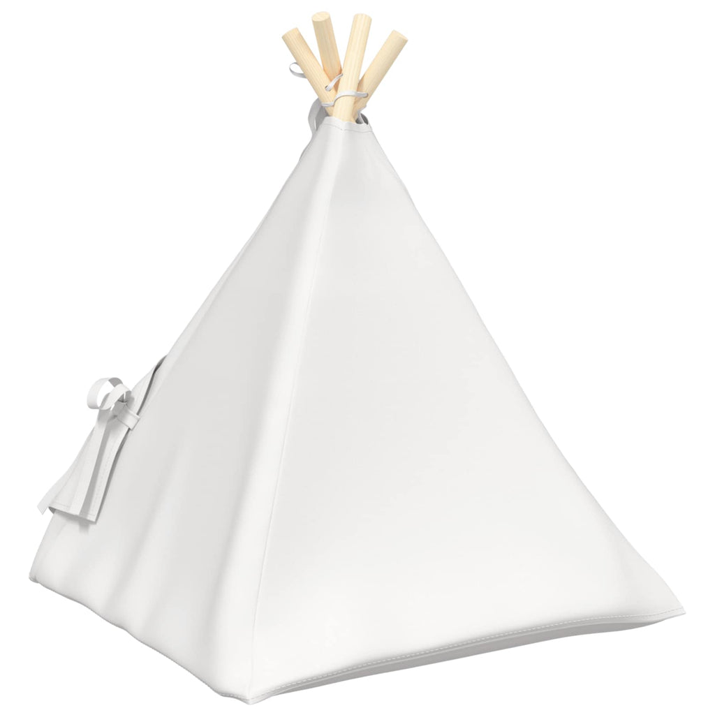 Teepee για κατοικίδια με μαξιλάρι Λευκό 50 x 50 x 60 cm