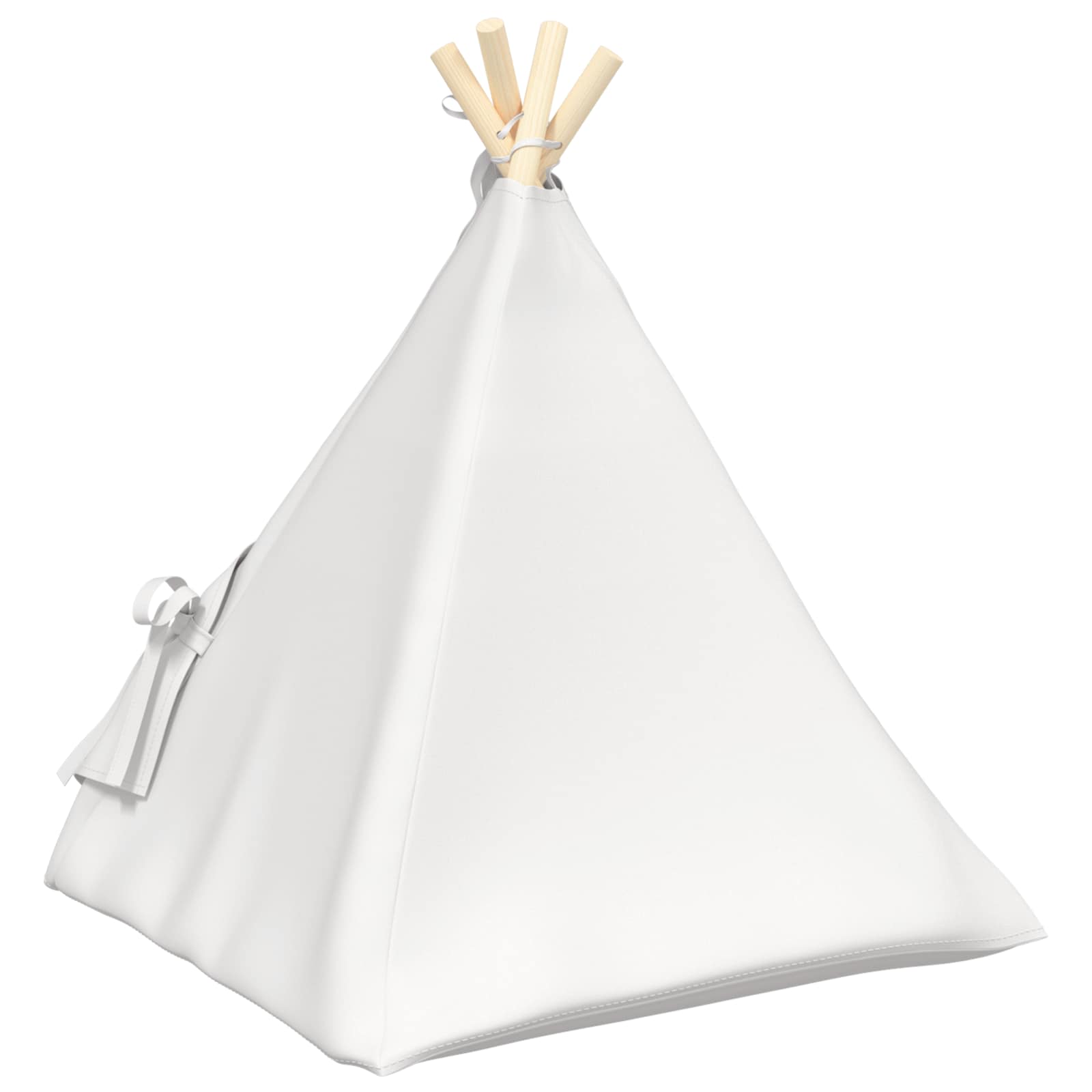 Teepee για κατοικίδια με μαξιλάρι Λευκό 50 x 50 x 60 cm