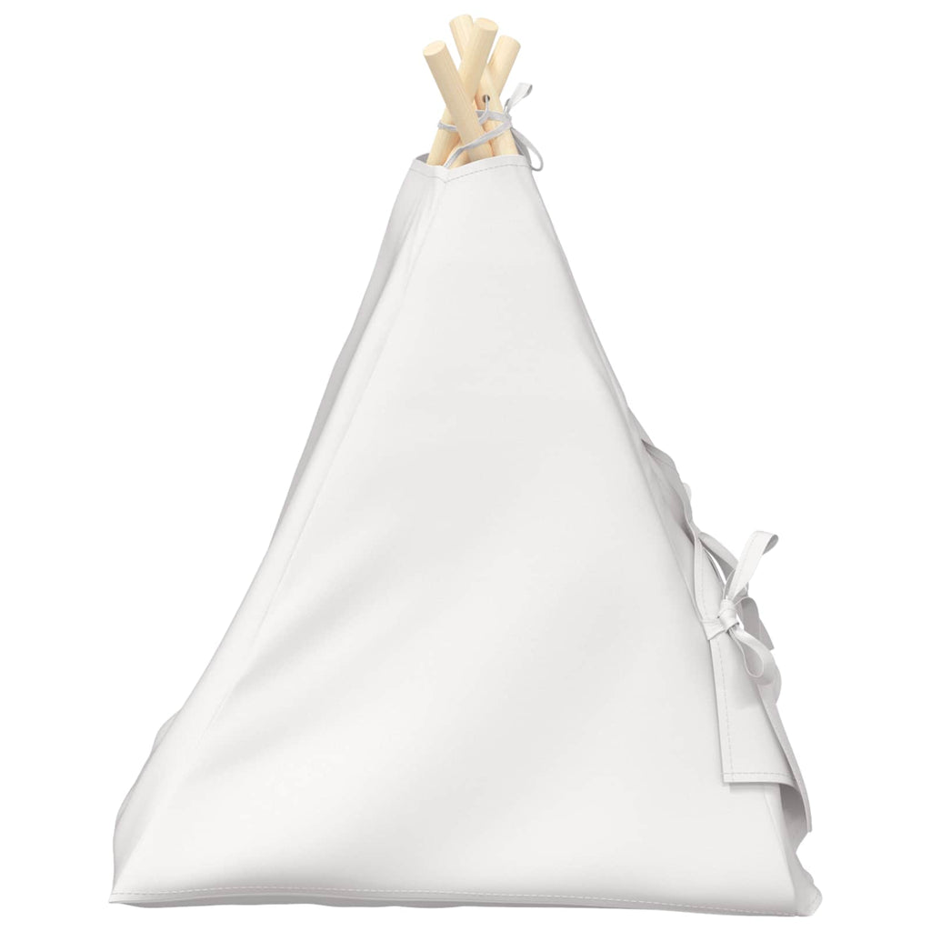 Teepee για κατοικίδια με μαξιλάρι Λευκό 50 x 50 x 60 cm