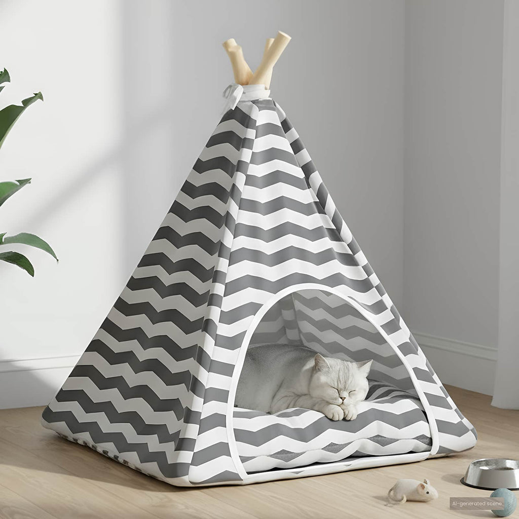 Teepee για κατοικίδια με μαξιλάρι 50 x 50 x 60 cm Πολυεστέρας