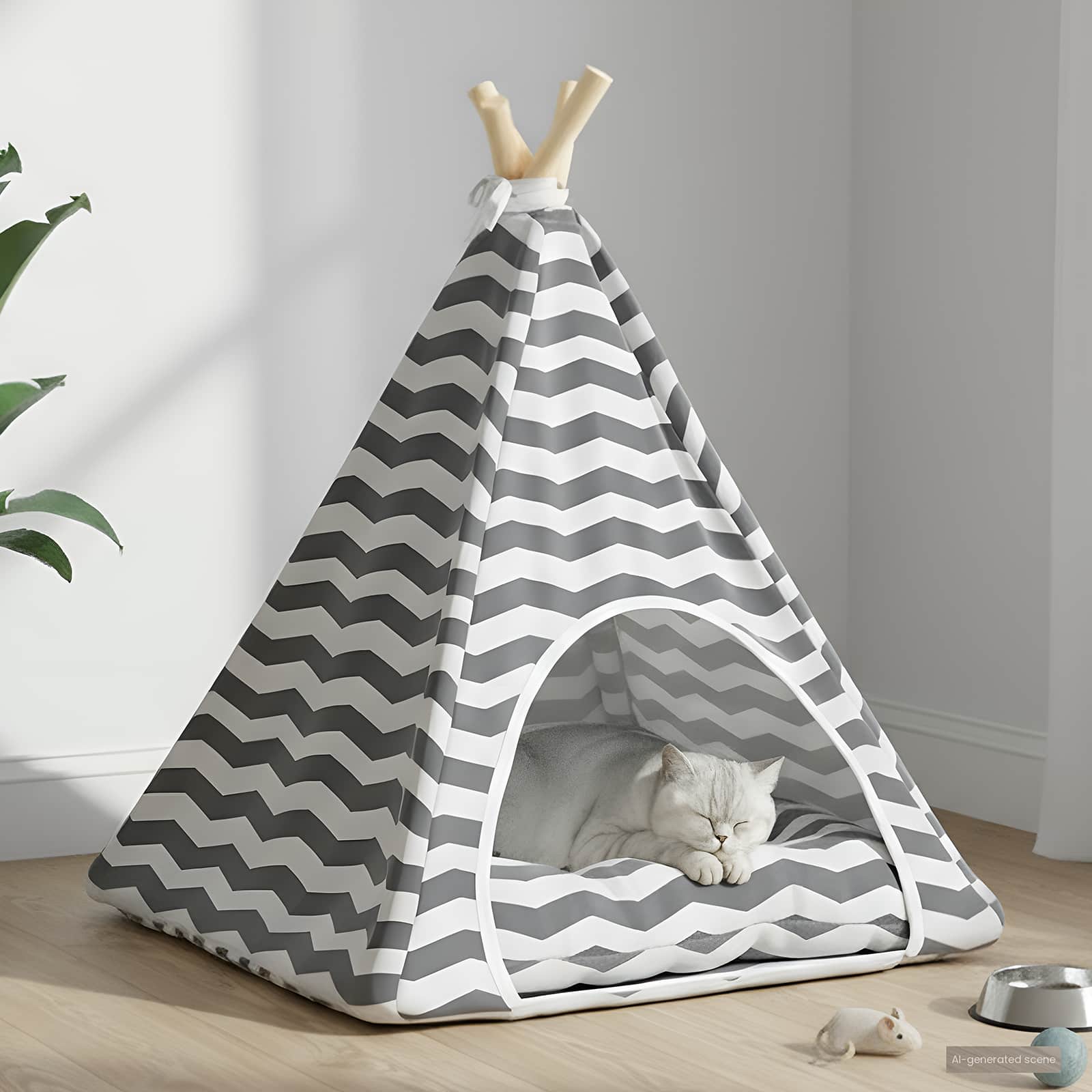 Teepee για κατοικίδια με μαξιλάρι 50 x 50 x 60 cm Πολυεστέρας