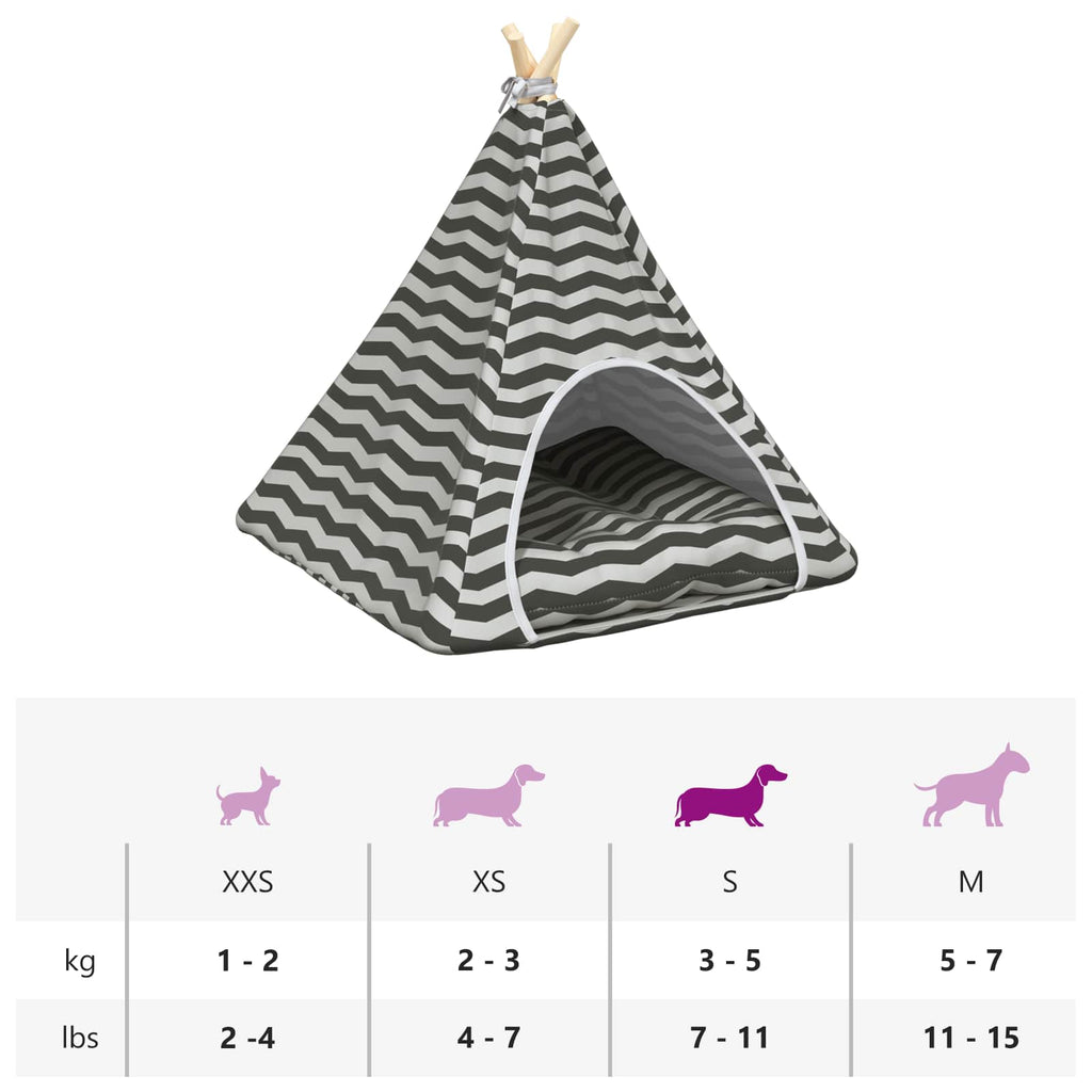 Teepee για κατοικίδια με μαξιλάρι 60 x 60 x 70 cm Πολυεστέρας