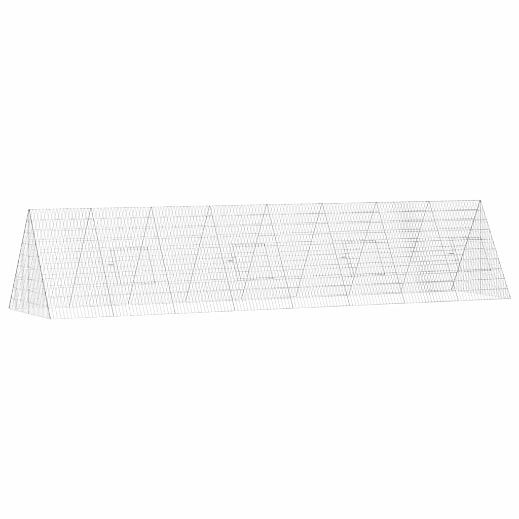 Κλουβί Κουνελιού Ασημί 430 x 100 x 85 εκ. Γαλβανισμένος Χάλυβας
