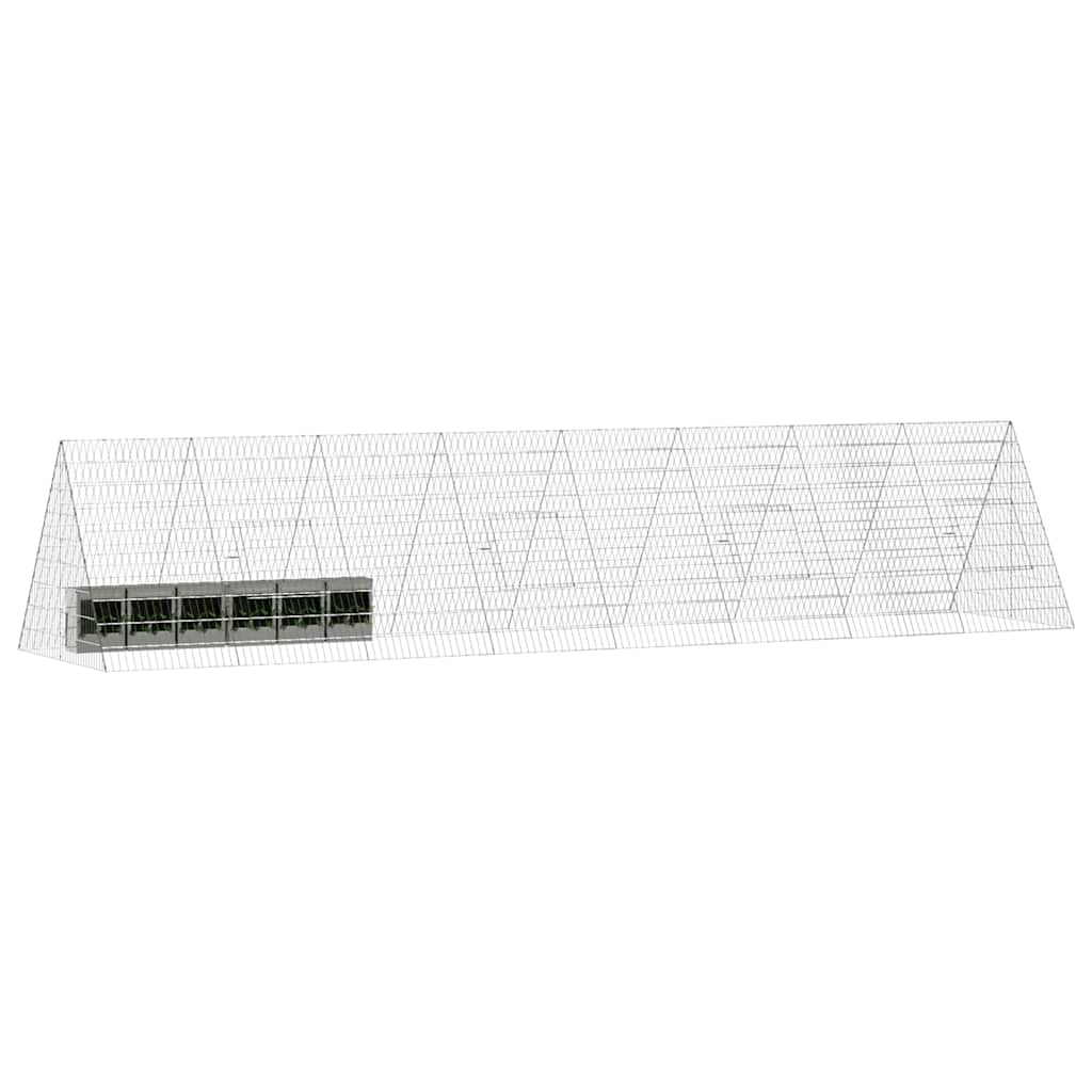 Κλουβί Κουνελιού Ασημί 430 x 100 x 85 εκ. Γαλβανισμένος Χάλυβας