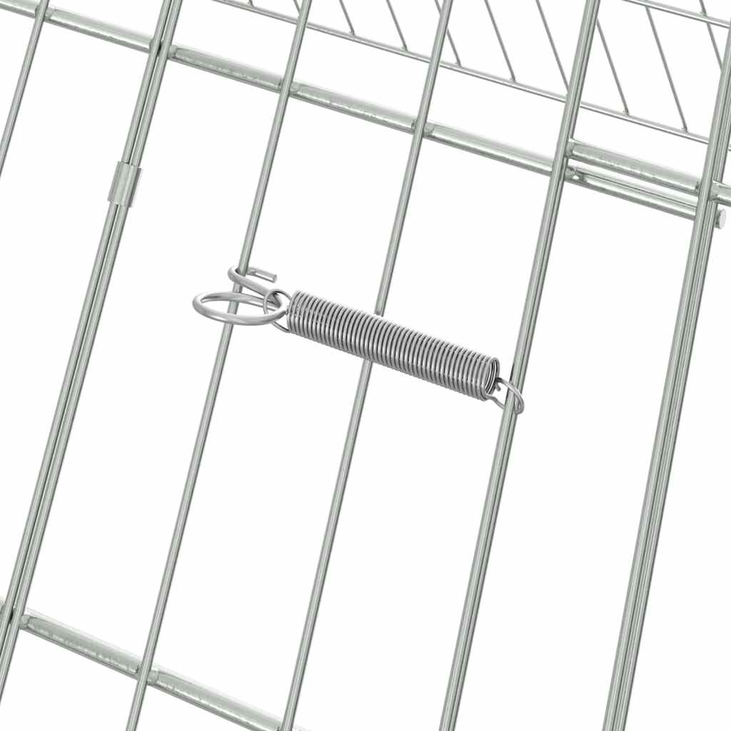 Κλουβί Κουνελιού Ασημί 650 x 100 x 85 εκ. Γαλβανισμένος Χάλυβας
