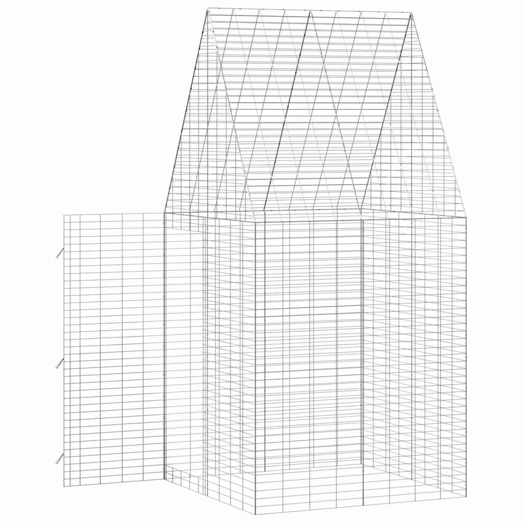 Κλουβί Κουνελιού Ασημί 100 x 100 x 210 εκ.