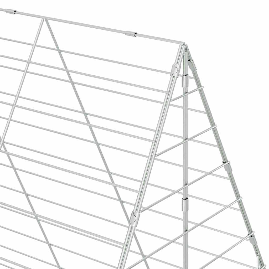 Κλουβί Κουνελιού Ασημί 200 x 100 x 210 εκ.