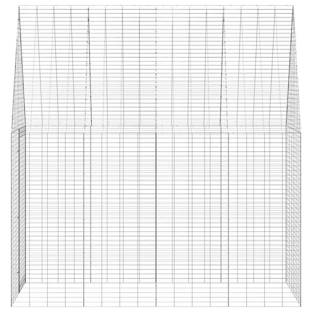 Κλουβί Κουνελιού Ασημί 200 x 100 x 210 εκ.
