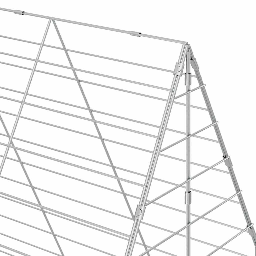 Κλουβί Κουνελιού Ασημί 400 x 100 x 210 εκ.