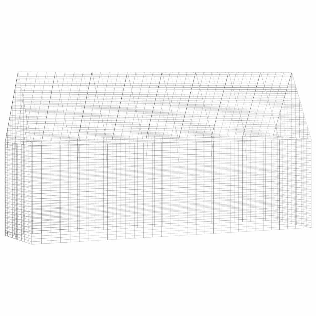 Κλουβί Κουνελιού Ασημί 400 x 100 x 210 εκ.