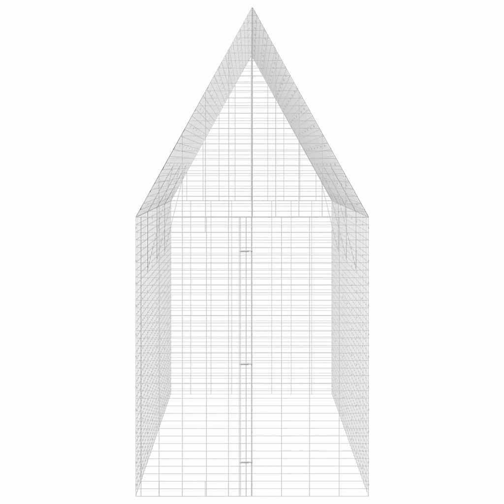 Κλουβί Κουνελιού Ασημί 400 x 100 x 210 εκ.