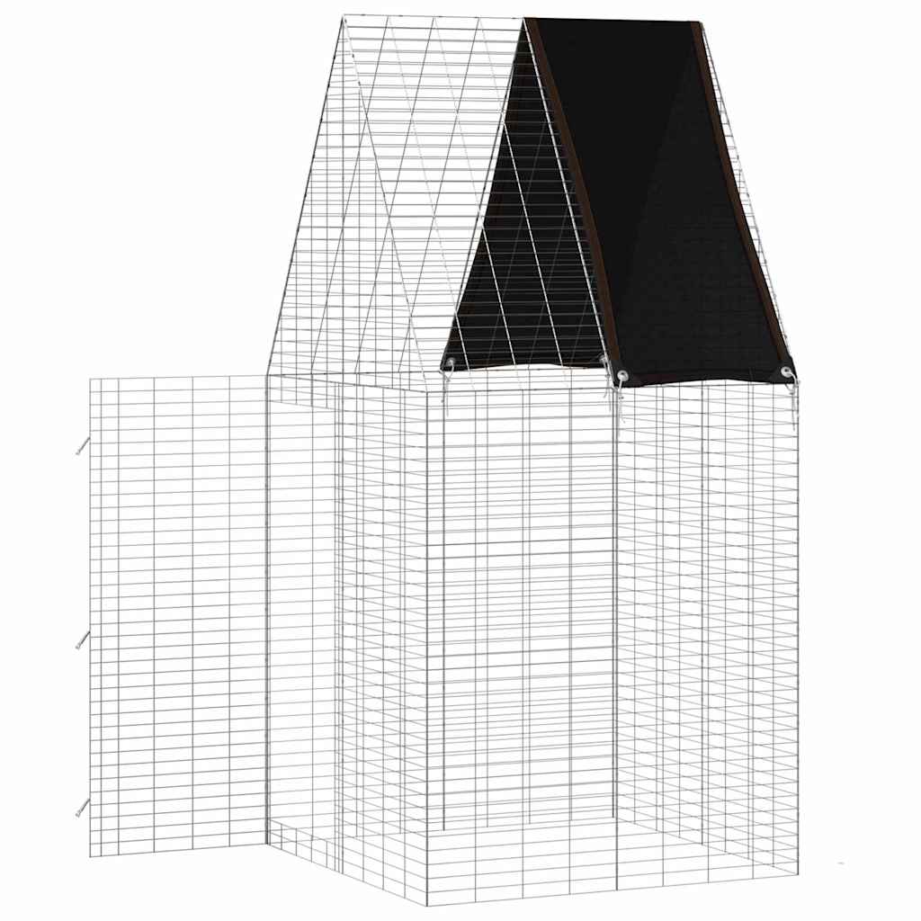 Κλουβί Κουνελιού Ασημί 100 x 100 x 210 εκ.