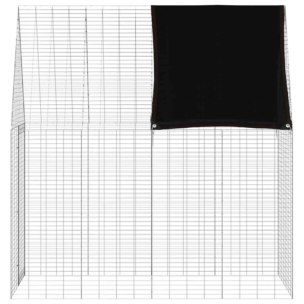 Κλουβί Κουνελιού Ασημί 200 x 100 x 210 εκ.