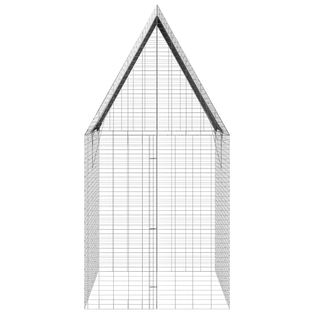 Κλουβί Κουνελιού Ασημί 200 x 100 x 210 εκ.