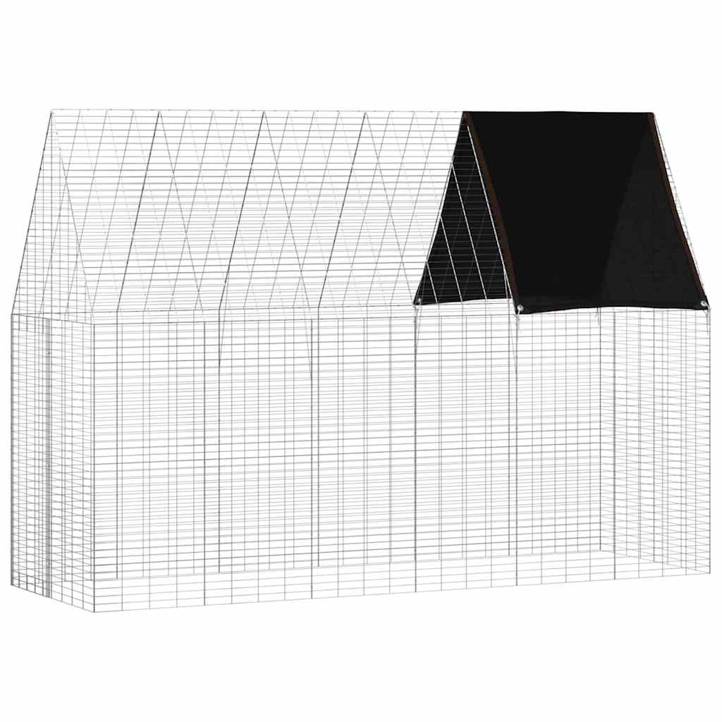 Κλουβί Κουνελιού Ασημί 300 x 100 x 210 εκ.