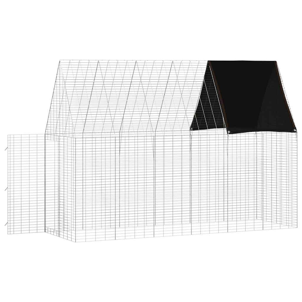 Κλουβί Κουνελιού Ασημί 300 x 100 x 210 εκ.