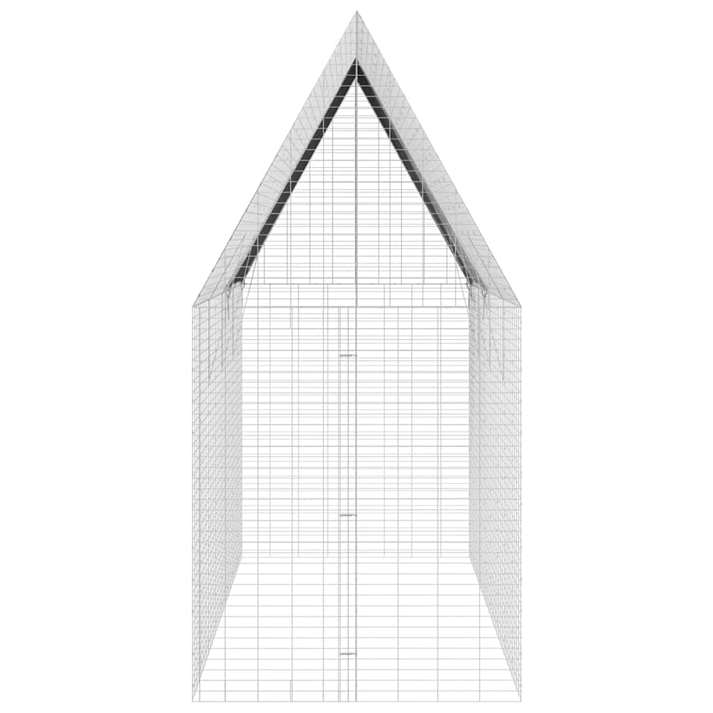 Κλουβί Κουνελιού Ασημί 400 x 100 x 210 εκ.