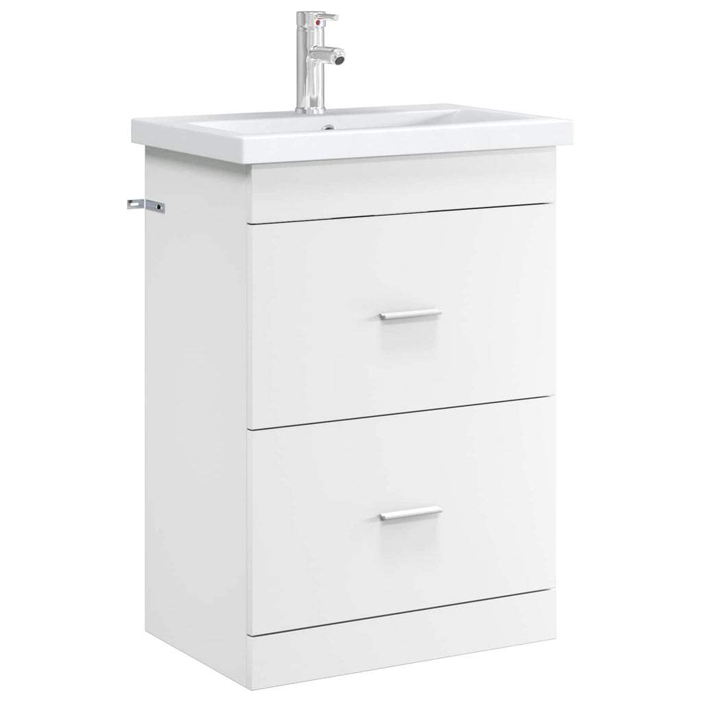 Ντουλάπι Κάτω από τον Νιπτήρα Λευκό 56 x 37,5 x 81 εκ