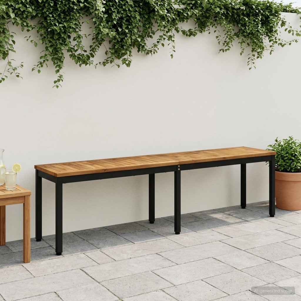 Παγκάκι κήπου 161 x 35 x 45 εκ Στερεό Ξύλο Ακακίας Ορθογώνιος