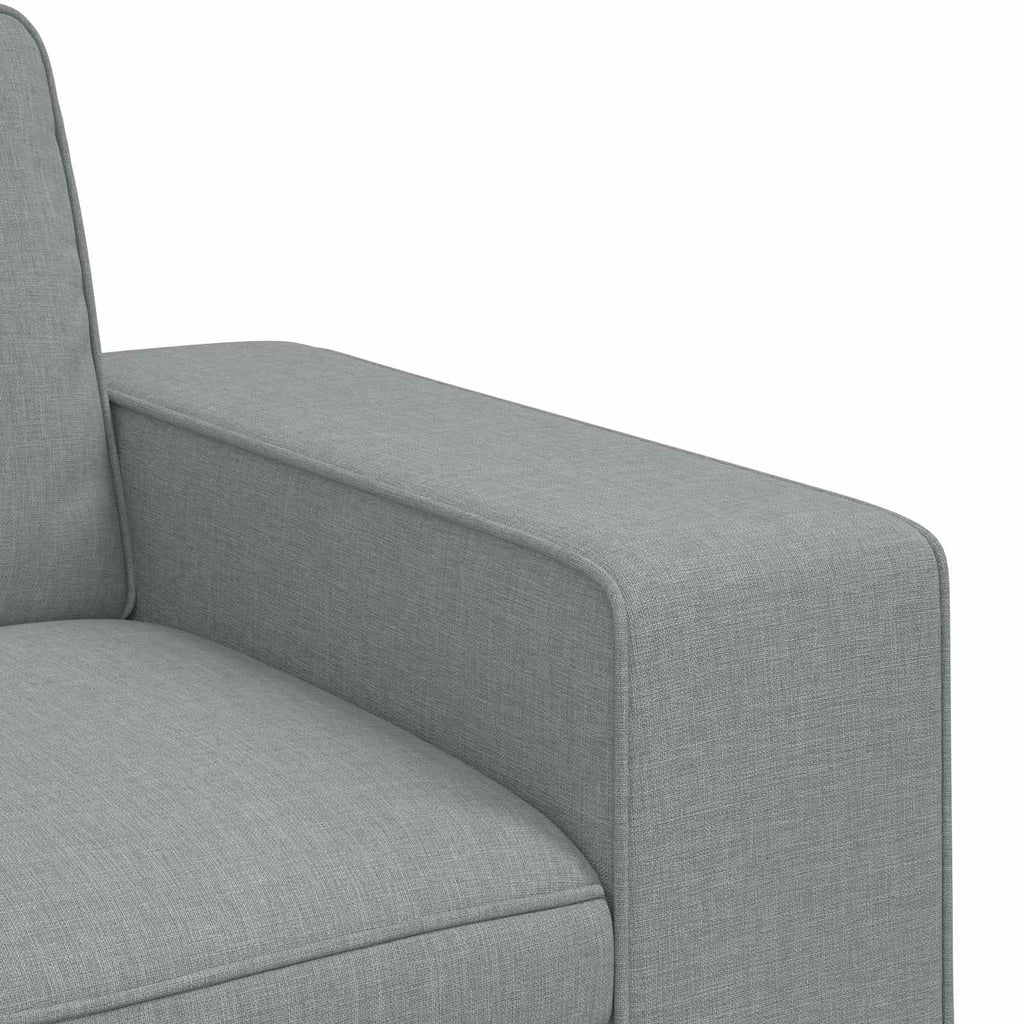 Σετ Καναπέ 2 τμχ. Ανοιχτό γκρι ύφασμα