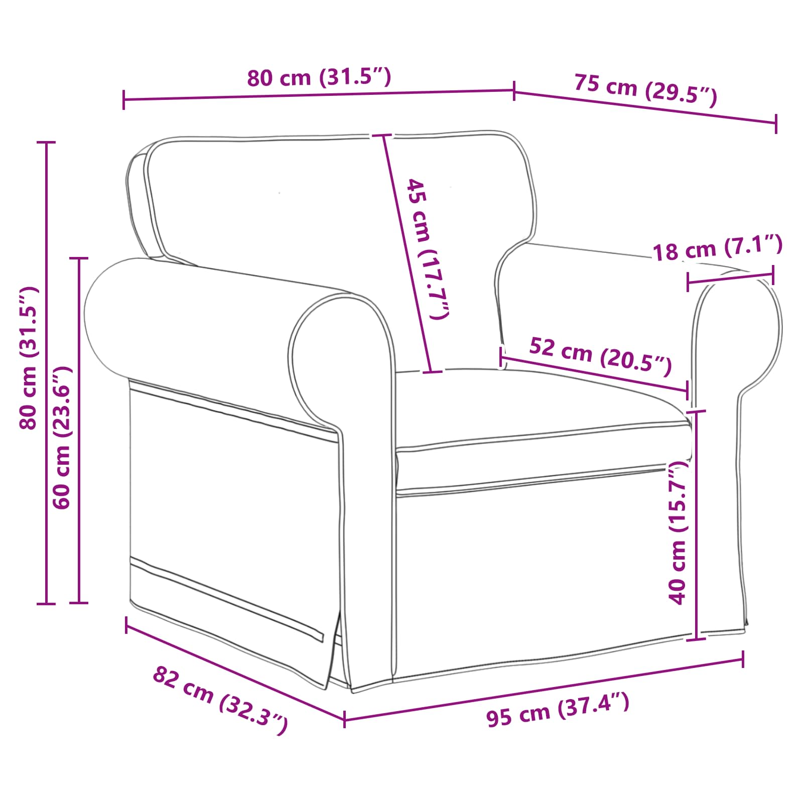 Σετ Καναπέ 2 τμχ. Σκούρο Γκρι ύφασμα