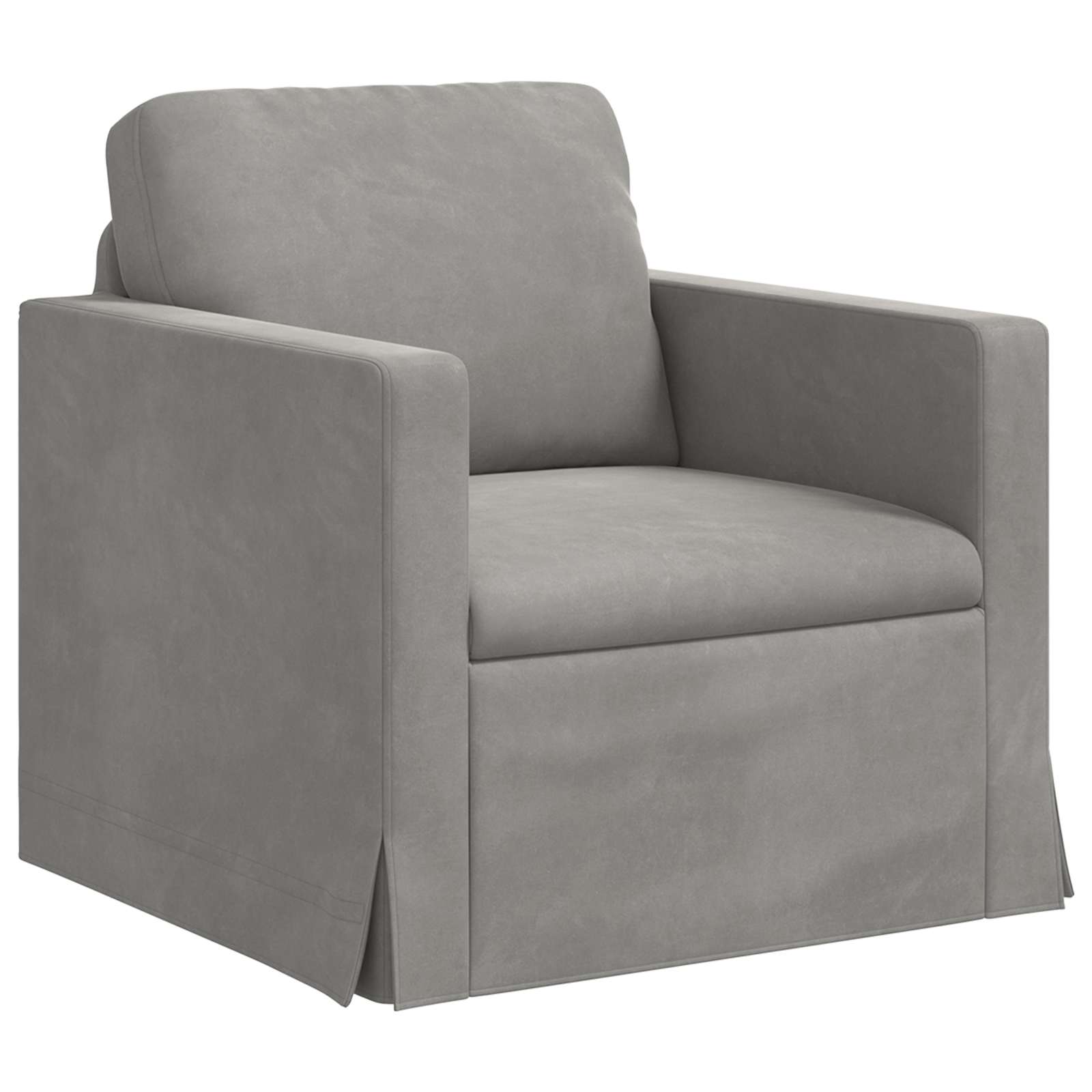 Σετ Καναπέ 2 τμχ. Ανοιχτό γκρι Βελούδο