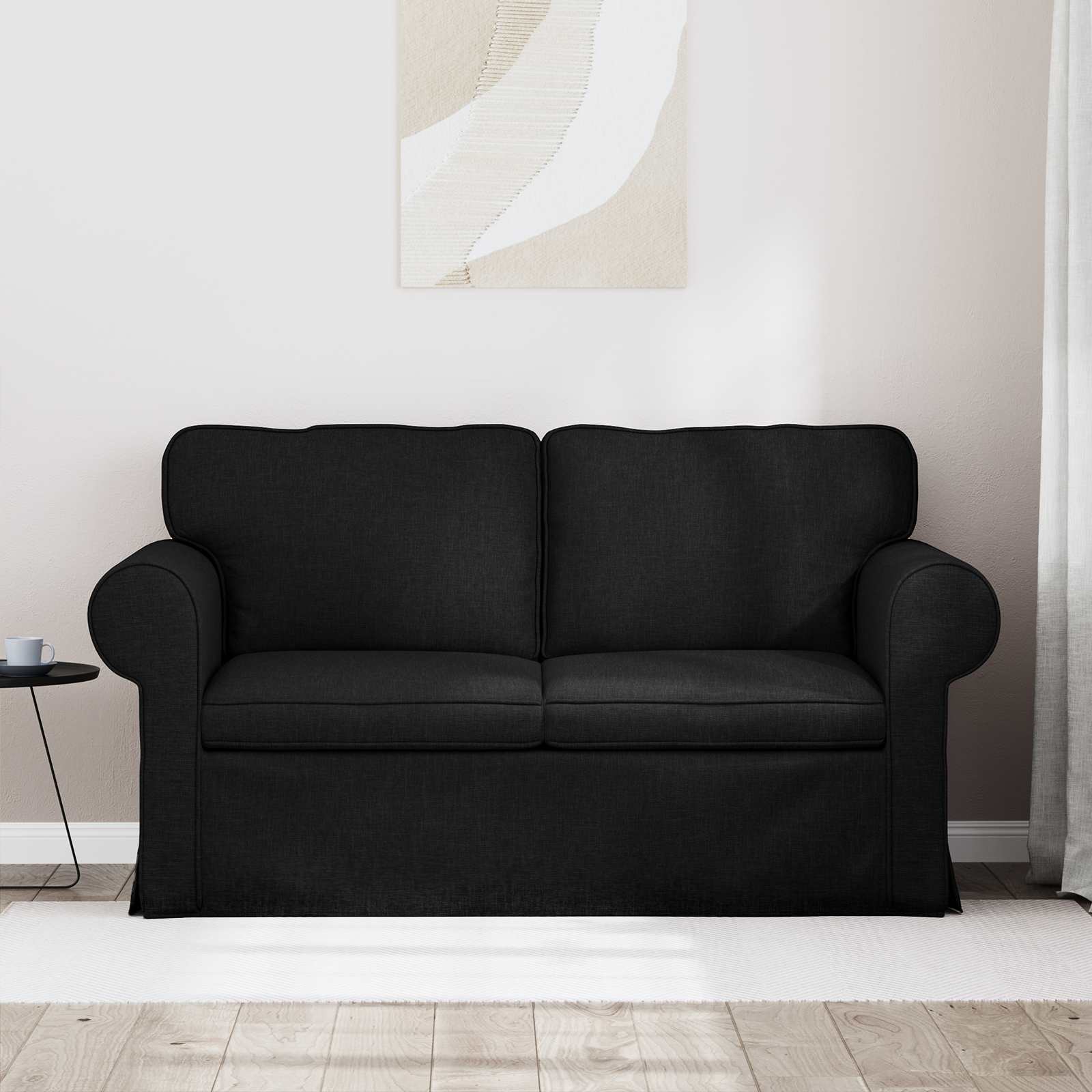 Καναπές Μαύρο 155 x 82 x 80 εκ ύφασμα