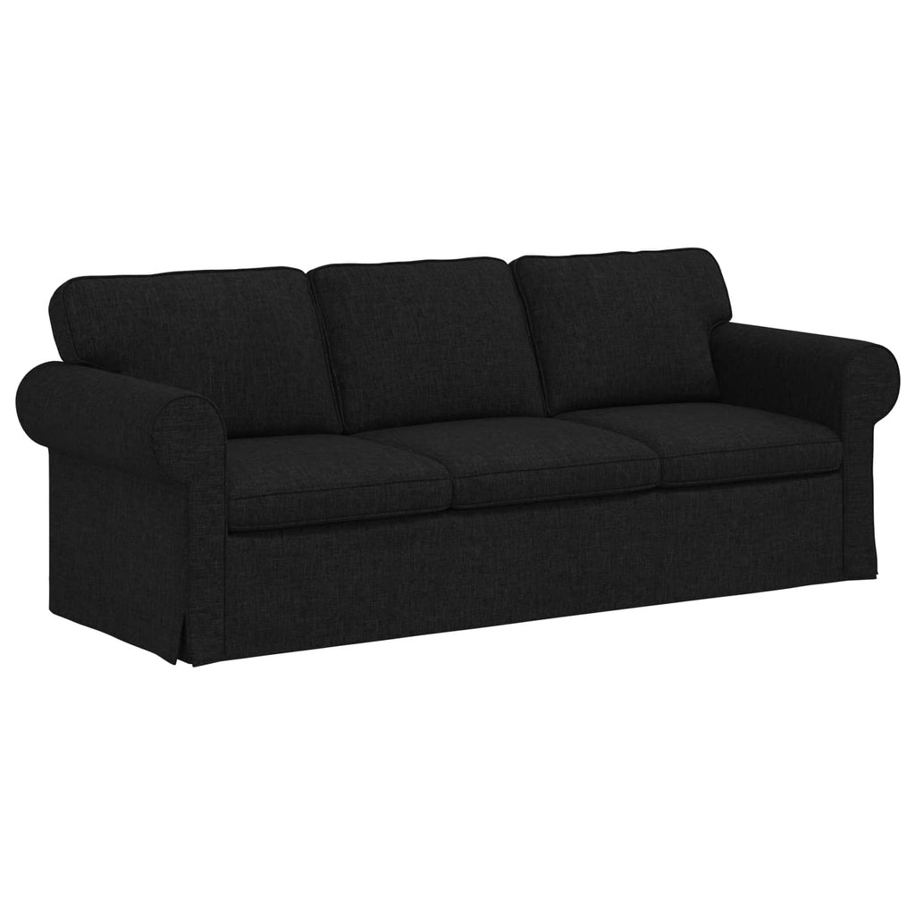 Καναπές Μαύρο 215 x 82 x 80 εκ ύφασμα