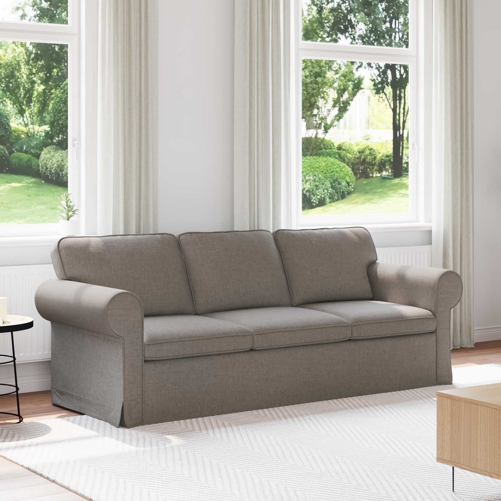 Καναπές Taupe 215 x 82 x 80 εκ ύφασμα